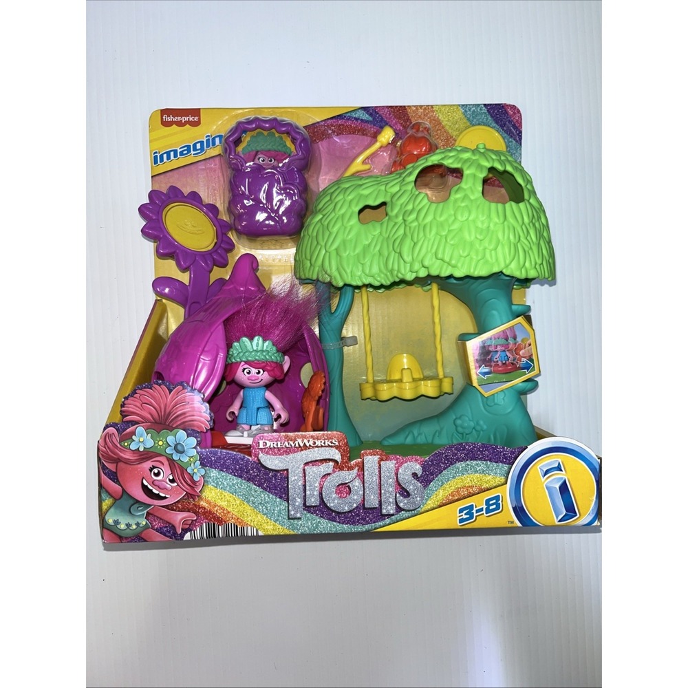 Fisher-Price Imaginext DreamWorks Trolls Flower Fun Campsite Poppy Playset DRW14